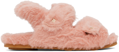 Max Mara Pink Teddy Sandals In 003 Pink