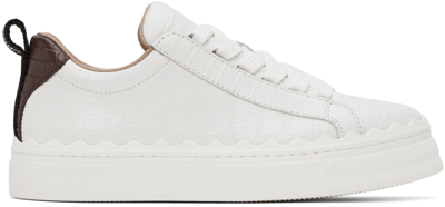 Chloé White Lauren Sneakers In 101 White