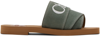 Chloé Woody Sandals In 3e8 Wide Forest