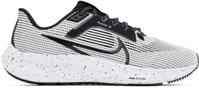 Nike White Pegasus 40 Sneakers In Black/white