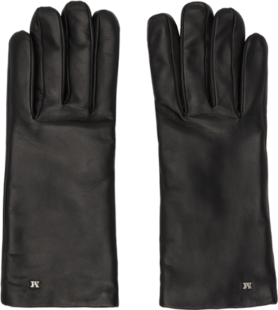 Max Mara Black Spalato Gloves In 010 Black