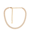 Ettika Two Rows Of Crystal Sparkle 18k Gold Plated Choker In Gold