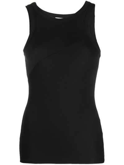 Calvin Klein Back Cut Out Tank Top In Black  