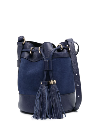 See By Chloé Vicky Suede Bucket Bag In Blue