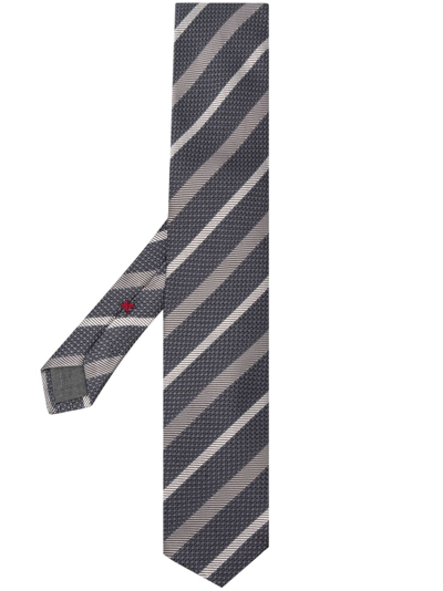 Brunello Cucinelli Diagonal-stripe Silk Tie In C9300