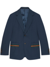 GUCCI WEB STRIPE-EMBELLISHED BLAZER