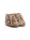 Marni Faux-fur Lace-up Boots In Brown