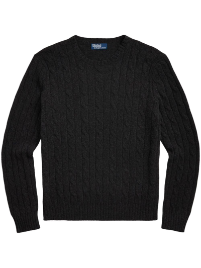Polo Ralph Lauren Cable-knit Crew-neck Pullover In Black