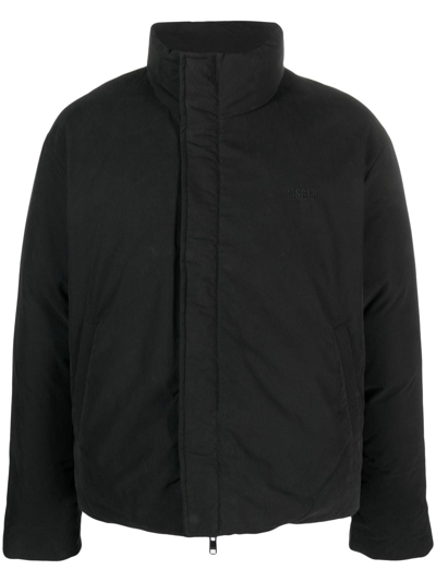 Msgm High-neck Padded Jacket In Black