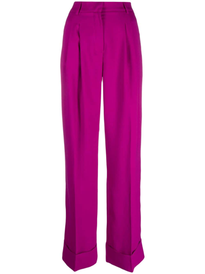 The Andamane Natalie Mid-rise Palazzo Pants In Pink