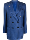 GABRIELE PASINI DOUBLE-BREASTED KNITTED BLAZER