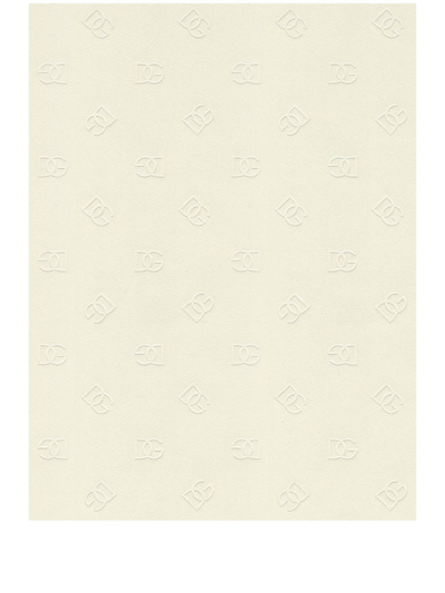 Dolce & Gabbana Monogram-print Wallpaper In White