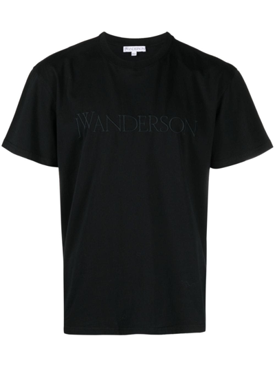 JW ANDERSON LOGO-EMBROIDERED COTTON T-SHIRT