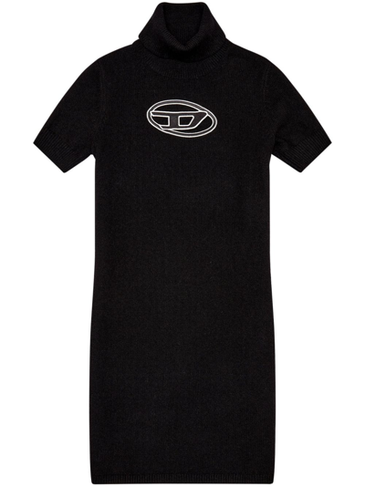 Diesel M-argaret Knitted Minidress In Black