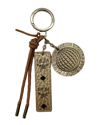Mcm Berlin Gold Visetos Logo Disco Ball Charm Key-chain