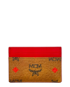 Mcm Womens Brown Spectrum Diamond Rainbow Logo Visetos Card Holder Myaaasv02