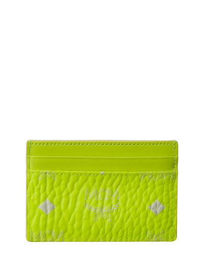 Mcm Visetos Card Case In Yellow