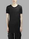 Rick Owens Men's Black Ruffle T-shirt In Black