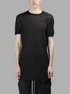 Rick Owens Men's Black Ruffle T-shirt In Black