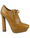 Bottega Veneta Womens Brown Leather Lace-up Platform Heel Boot 331380 In Brown