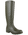Saint Laurent Diamond Stud Rubber Rain Boot