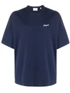 Axel Arigato Logo-embroidered T-shirt In Blue