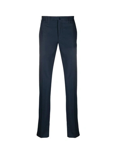 Incotex Venezia 1951 Summer Popeline Slim Fit Pants In Blue