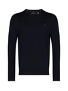 Polo Ralph Lauren Dark Blue Wool Sweater In Blue