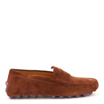 Tod's Moccasins Gommino Suede In Brown