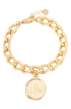 Brook & York Sadie Personalized Monogram Bracelet In Gold