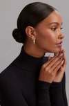 Lagos 18k Yellow Gold & Sterling Silver Embrace Diamond Xo Graduated Drop Earrings In Gold/ Silver
