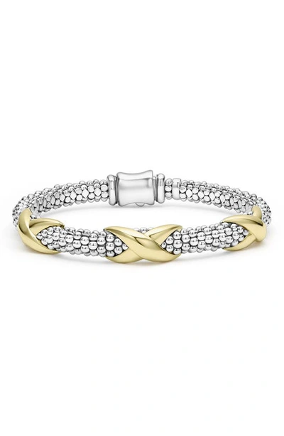 Lagos Embrace Station Bracelet In Silver/gold