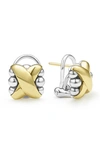 Lagos Embrace Omega Earrings In Gold/ Silver