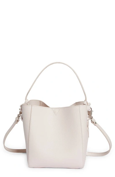 Christian Louboutin Cabachic Mini Spike Leather Shoulder Bag In Leche