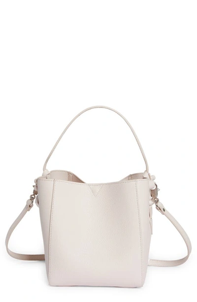Christian Louboutin Cabachic Mini Spike Leather Shoulder Bag In F612 Leche/ Leche/ Leche