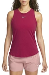 Nike Women's Dri-fit One Luxe Standard Fit Tank Top In Noble Red