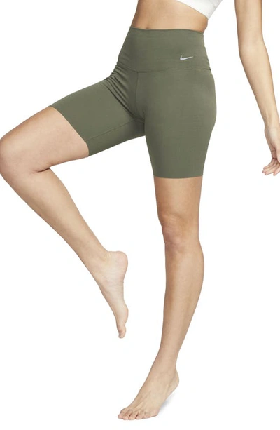 Nike Women's Zenvy Gentle-support High-waisted 8" Biker Shorts In Green