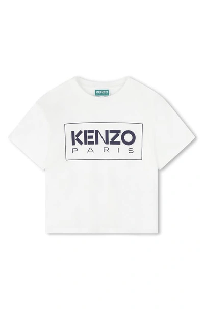 Kenzo Kids' Boy's Organic Cotton Jersey Logo T-shirt In White