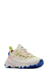 Sorel Kinetic Breakthru Tech Lace Up Sneaker Shoe In Chalk/cobalt Blue In Chalk/ Cobalt Blue