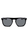 Nike Flatspot Xxii 52mm Polarized Geometric Sunglasses In Black/ Polar Grey