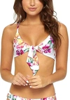 PQ SWIM ANDREA HATER STRAP ADJUSTABLE TIE REVERSIBLE BIKINI TOP IN WILD ORCHID