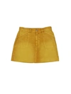 Re/done 70s Corduroy Pocket Mini Skirt In Yellow