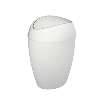 Umbra Twirla Trash Can With Flipping Lid, 9 L In White