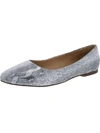 Trotters Estee Woven Womens Leather Slip On Ballet Flats In Silver