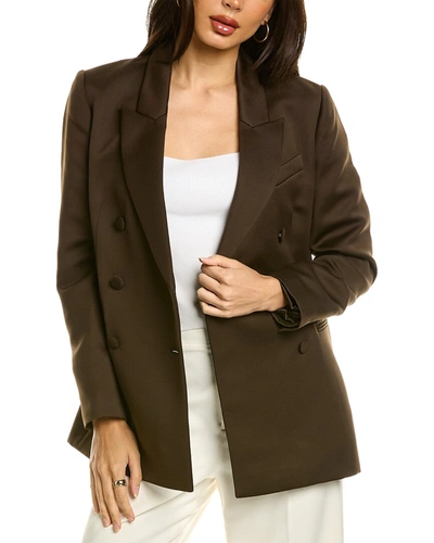 Ted Baker Womens Dk-brown Seraph Double-breasted Satin Blazer