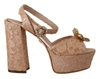 DOLCE & GABBANA Dolce & Gabbana Lace Taormina Platform Sandals Women's Shoes