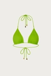 Nomad Tribe Swim Diana Triangle Bikini Top In Mineral Green In Green