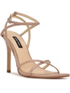 Nine West Tidle  Womens Ankle Strap Dressy Heels In Beige