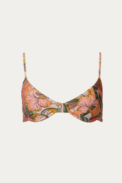 Beach Riot Camilla Top In Tropical Floral In Pink