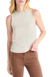 Splendid Curve Hem Tank In Oat Heather